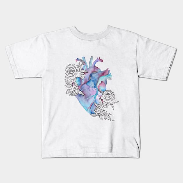 Anatomical Heart Kids T-Shirt by The Paintbox Letters
